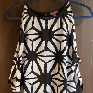 Black and white off shoulder top.